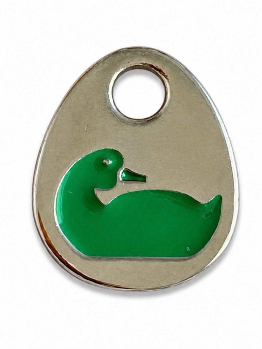 Dooney & Bourke Green & Silver Duck Logo Pendant Charm 🦆